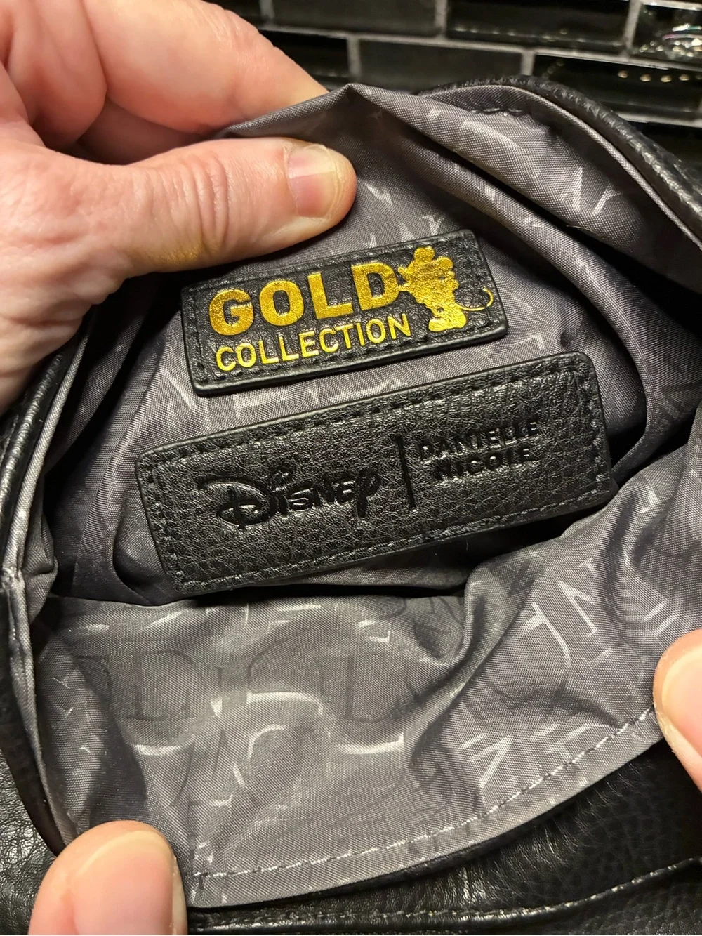 Danielle Nicole Black Leather Mickey Ear Backpack - Picture 6 of 11
